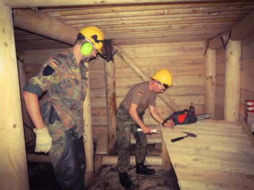Innenausbau des Gefechtsstandes, "Cirkel Höhle".
