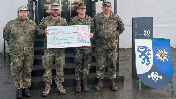 Pionierbataillon 905 sammelt 905 EUR für das Bundeswehr Sozialwerk