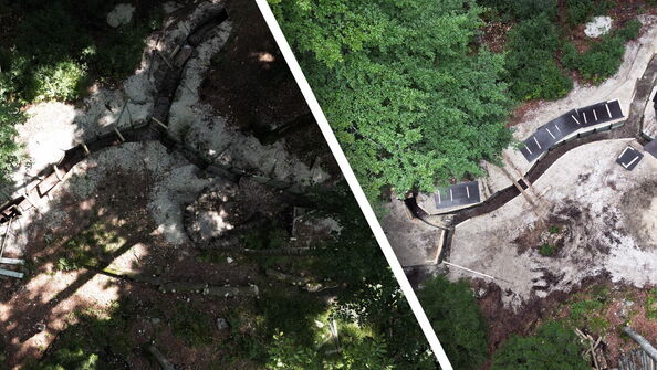 Das Stellungssystem auf dem Standortübungsplatz Silberg bei Bischofswiesen vor und nach dem Arbeitseinsatz des Pionierbataillon 905.